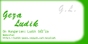 geza ludik business card